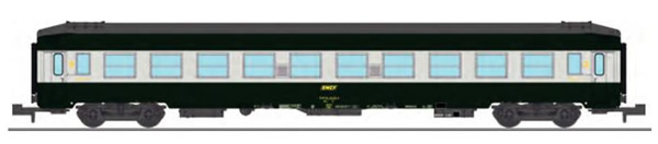 REE Modeles NW-188 - UIC SLEEPING CAR High roof with grey color, Green-Alu 160 color Era IV